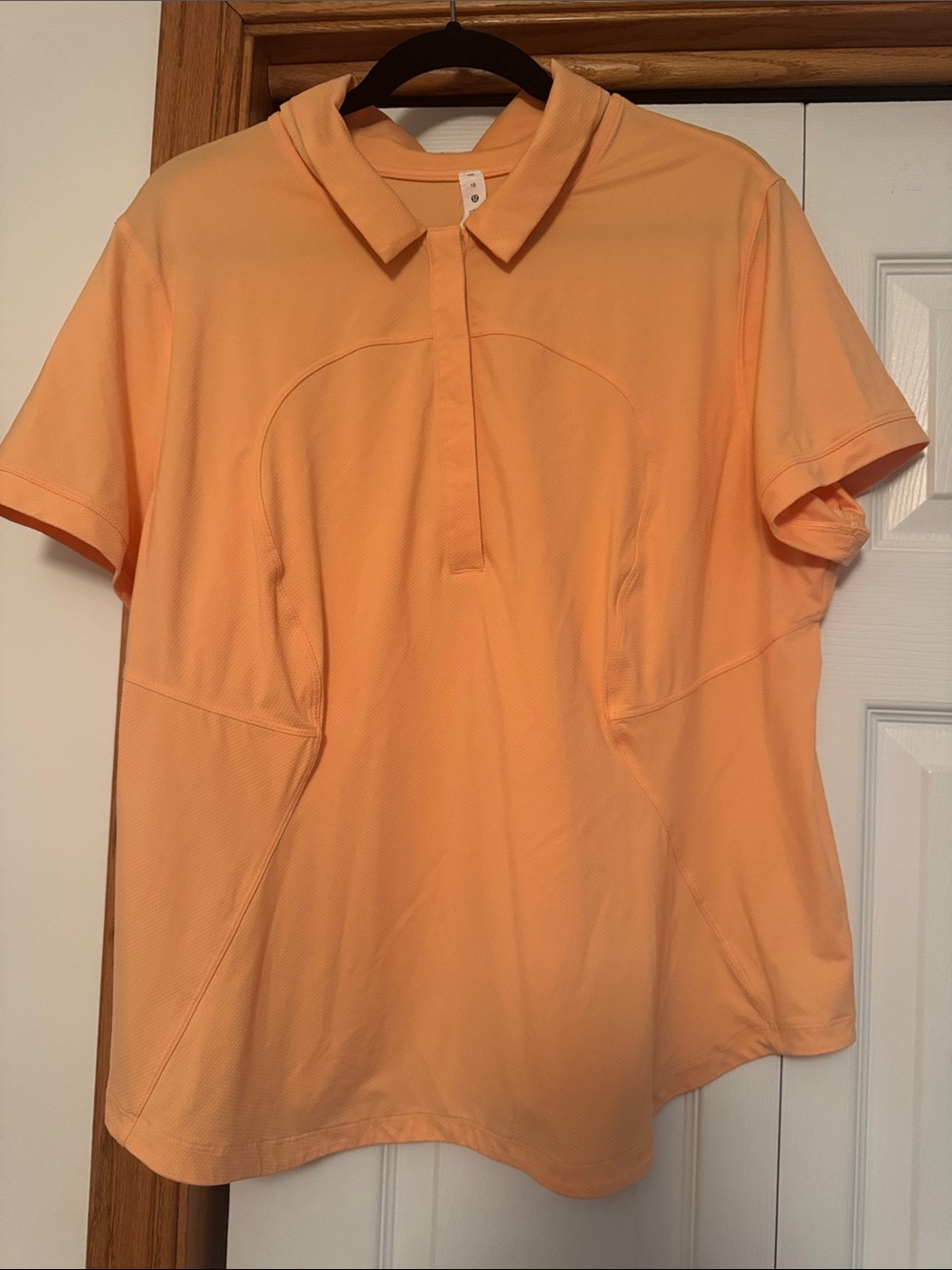 Lululemon Peach Short Sleeve Polo Top